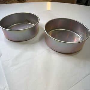 WINCO Set of 2 ACP - 083 Cake Baker Aluminum  8" x 3" Pans